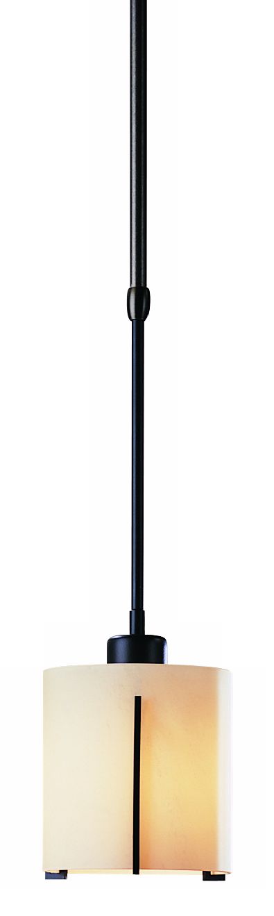 Hubbardton Forge 5 1/2" Wide Black Stone Tube Mini Pendant