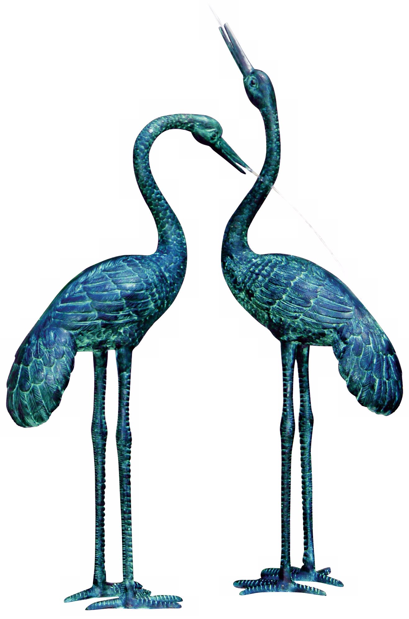 Large Crane Birds 43" High Spitter Pond Fountain