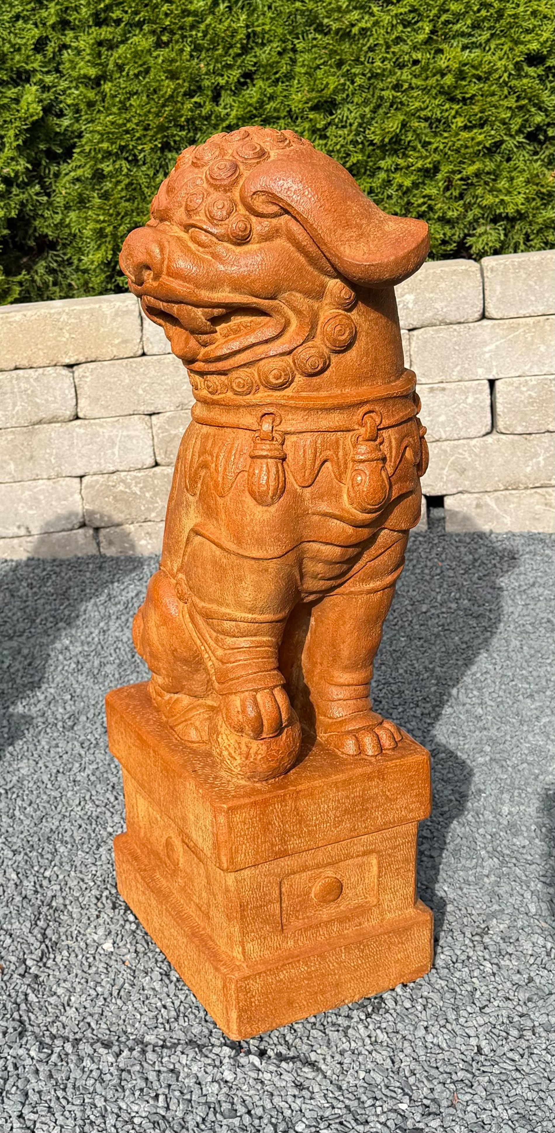 Henri Studio Right-Facing Foo Dog 31"H Statue Garden Accent