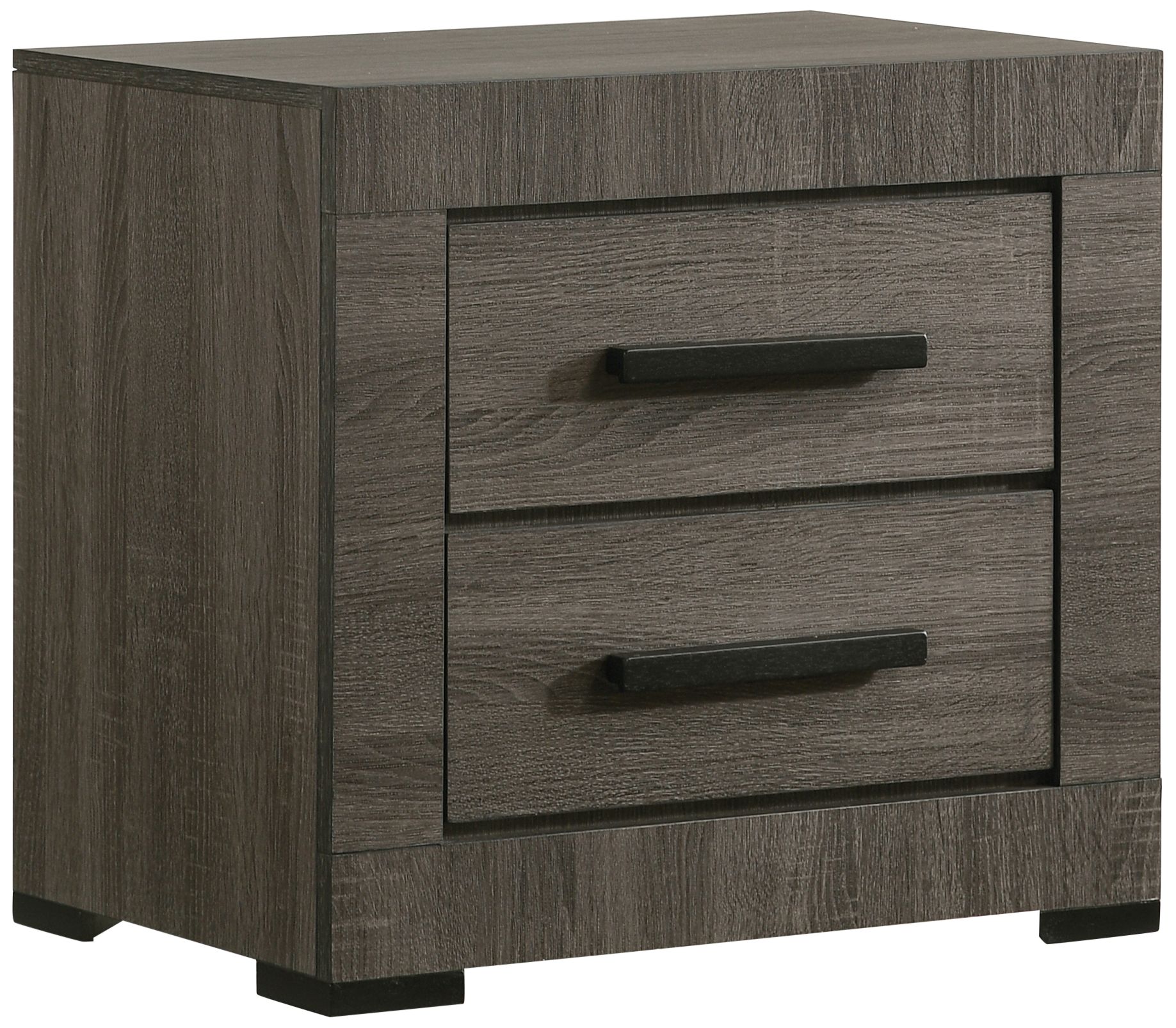 Stockton 21 1/2" Wide Gray Wood 2-Drawer Nightstand