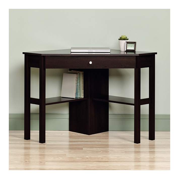 Beginnings 46 Wide Cinnamon Cherry Corner Computer Desk 32a47
