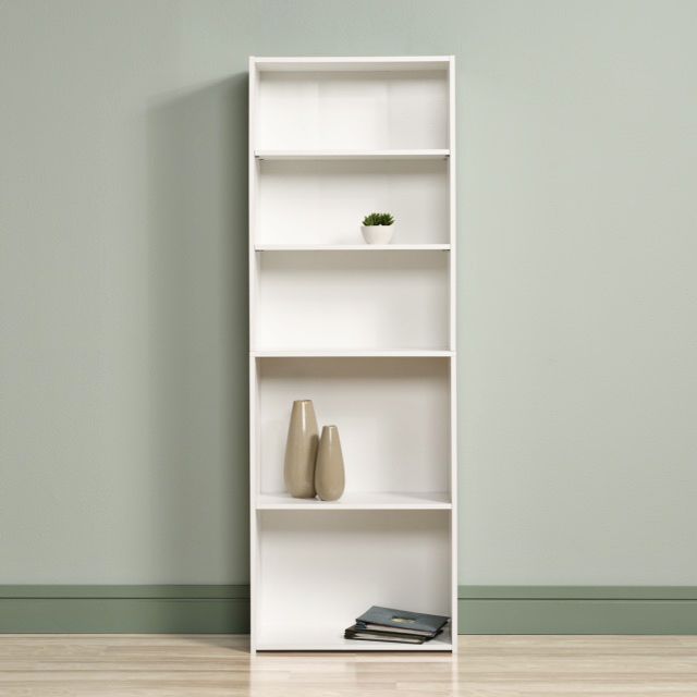 Beginnings 71 1/4" High Soft White Finish 5-Shelf Bookcase