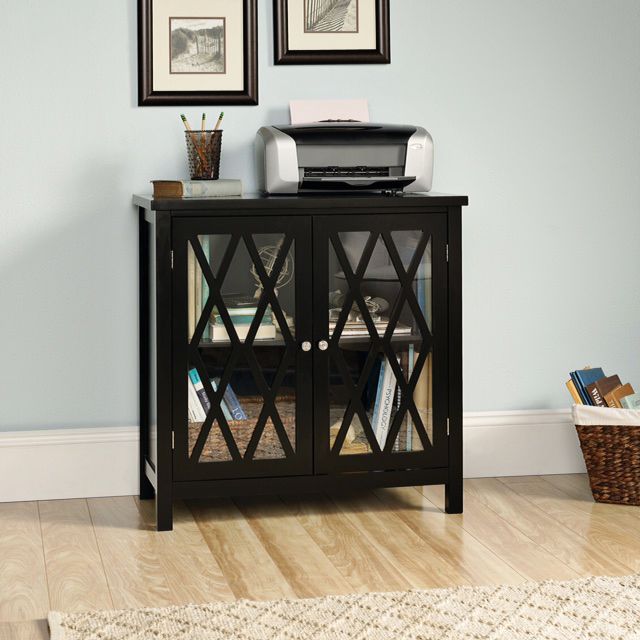 Harbor View 31 1/2" Wide Black Finish Display Cabinet
