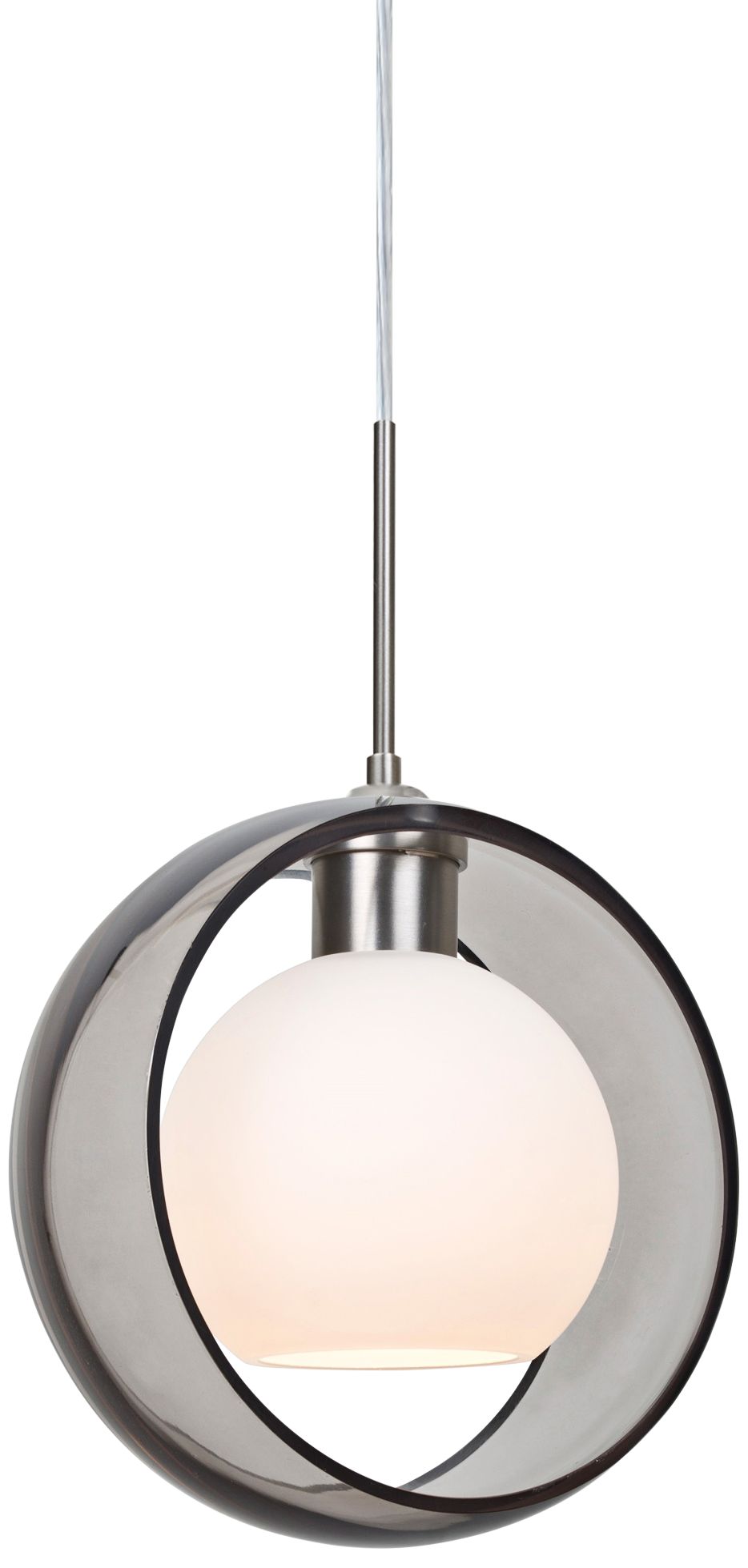 Besa Mana 9" Wide Satin Nickel Mini Pendant