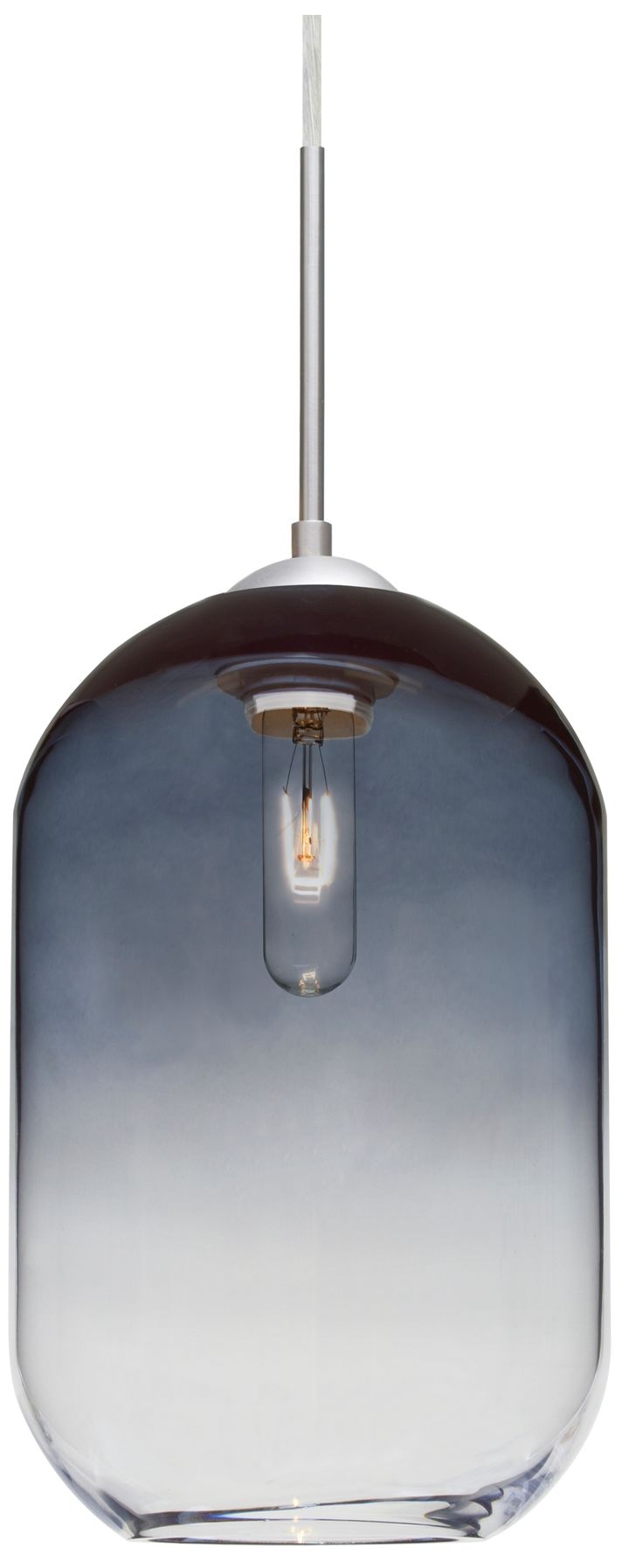 Besa Omega 7 1/4" Wide Satin Nickel Mini Pendant