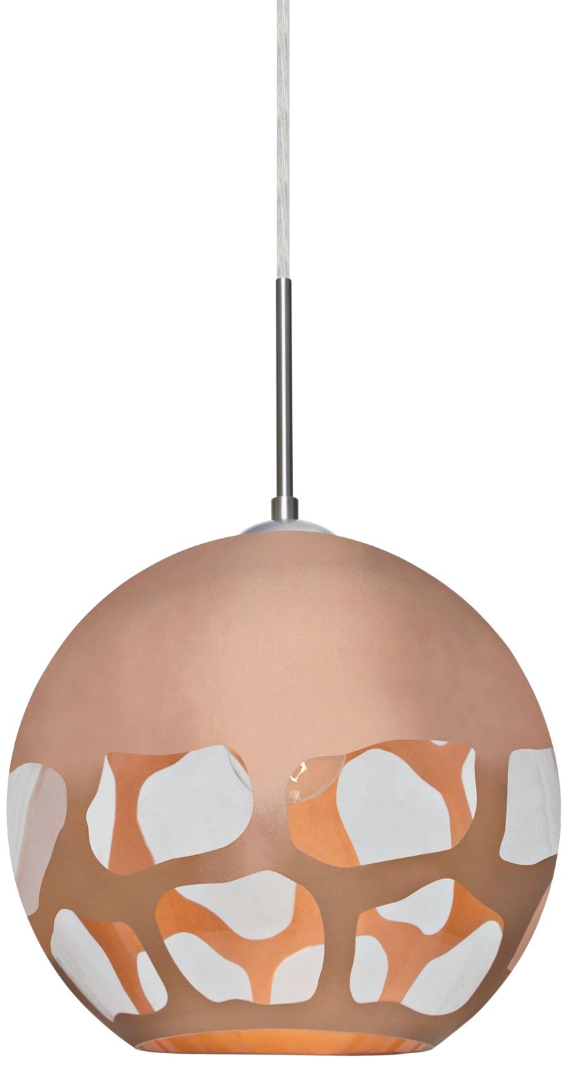 Besa Rocky 10" Wide Satin Nickel Mini Pendant