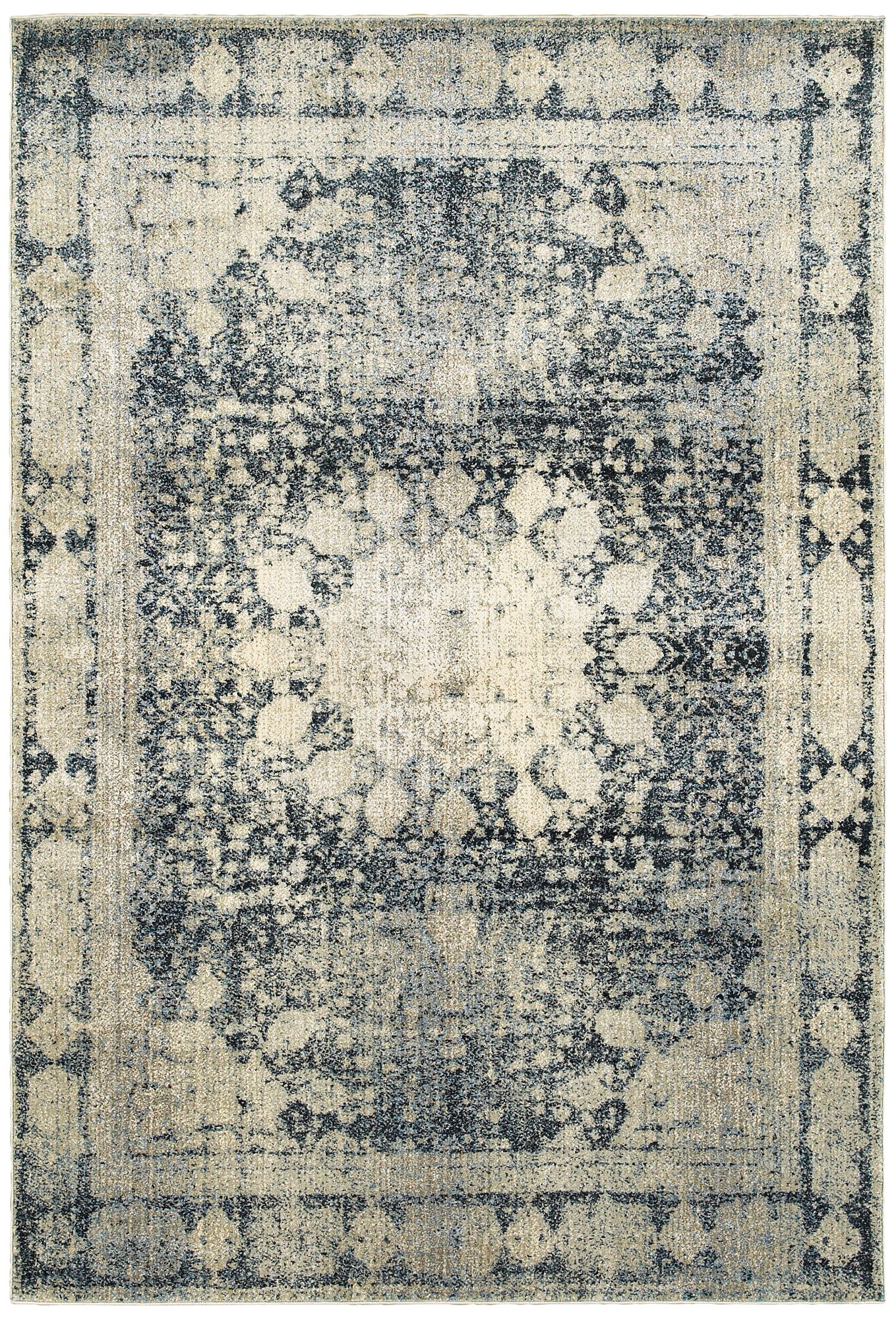 Empire 4445S Ivory and Blue Area Rug 