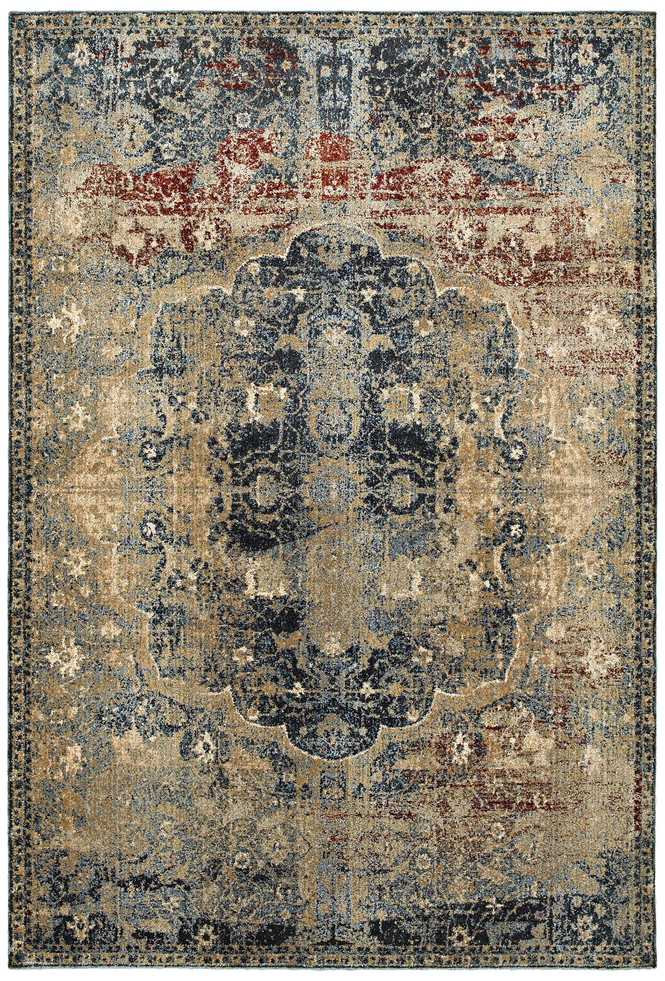 Empire 4449H Gold and Blue Area Rug 