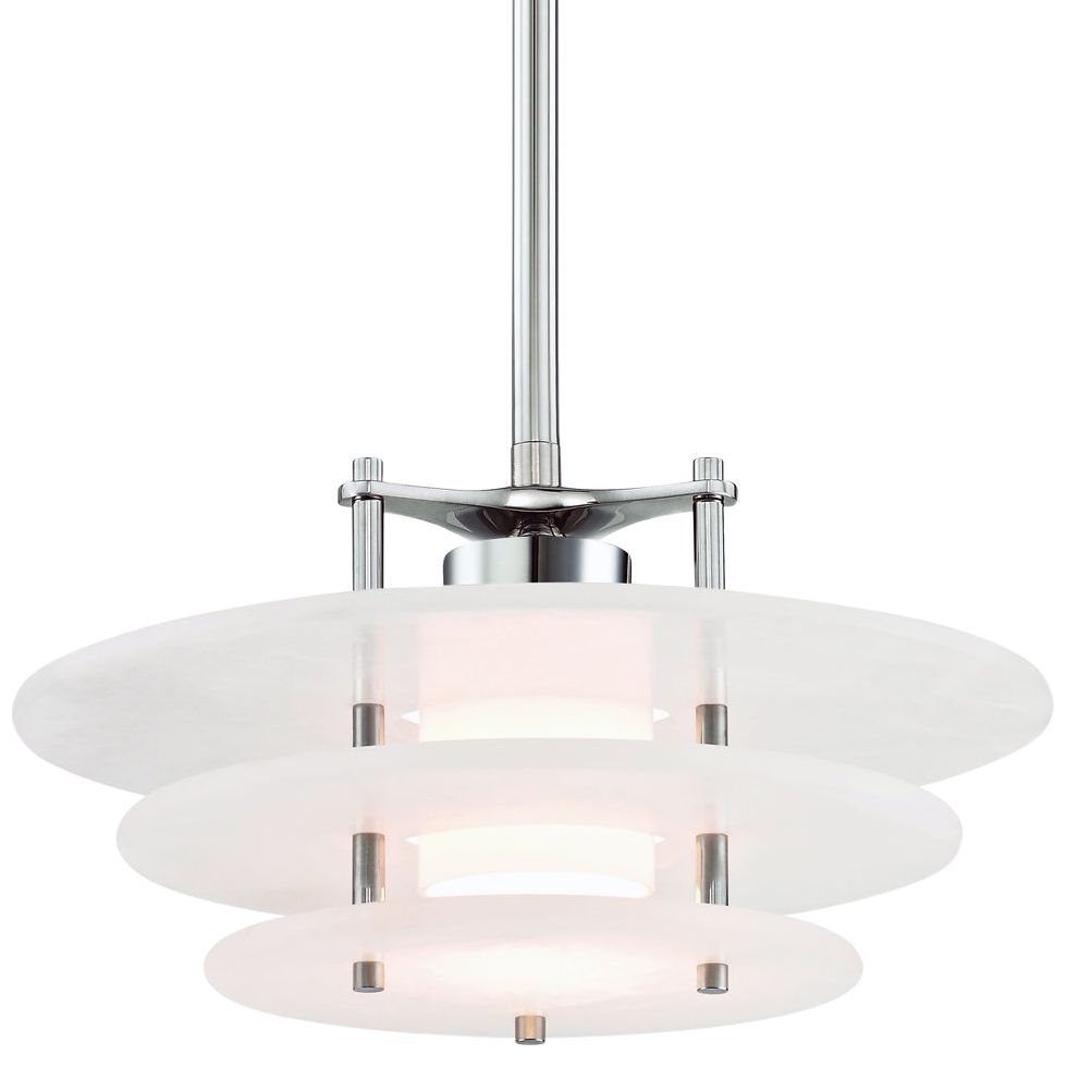 Gatsby 15 3/4" Wide Polished Nickel LED Pendant Light