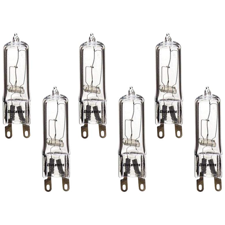 6-Pack 40 Watt  Halogen G9 Clear Glass Light Bulbs