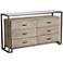 Liev 59" Wide Wood and Metal 6-Drawer Modern Buffet Cabinet