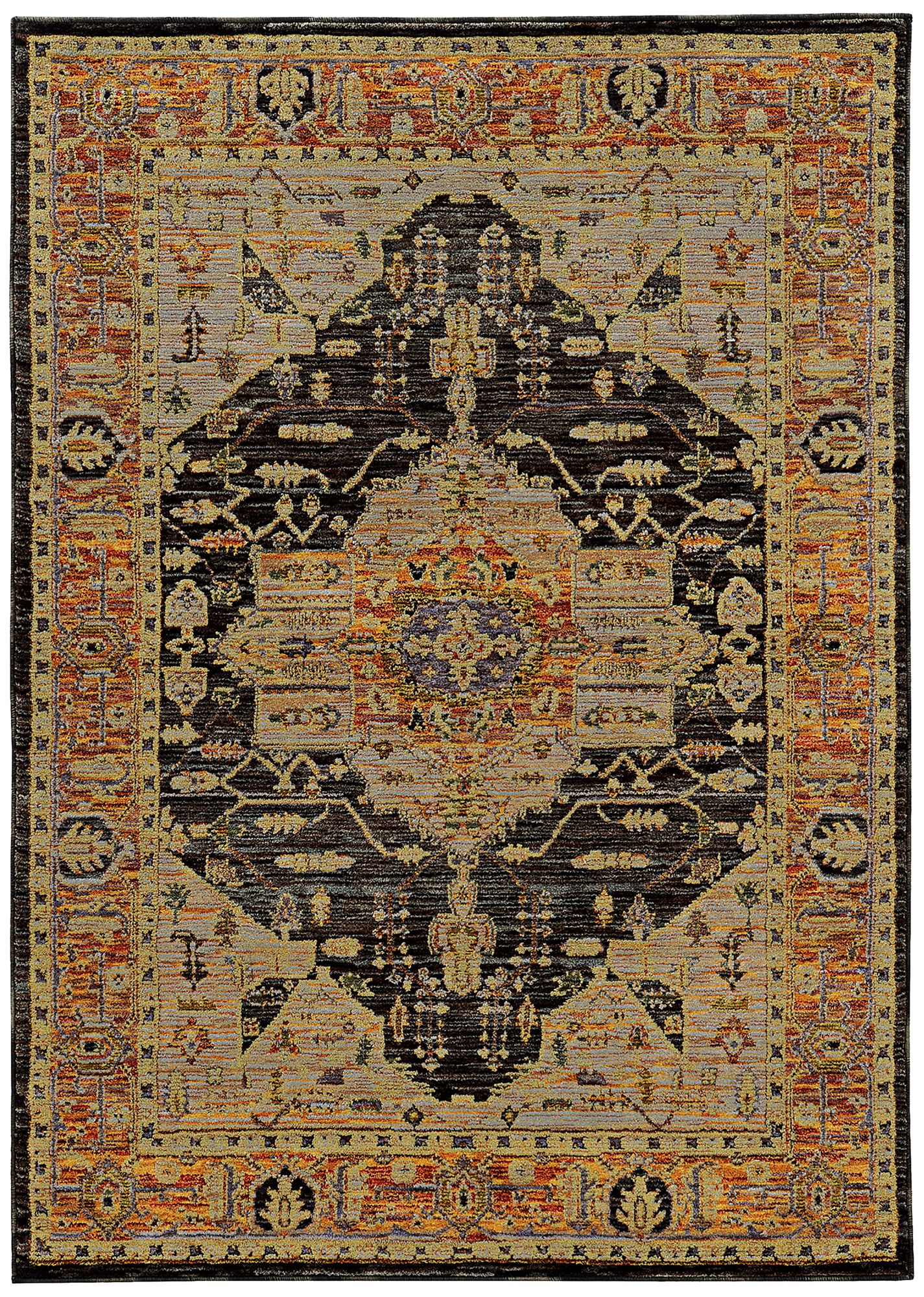 Andorra 7138B Gold and Gray Area Rug 