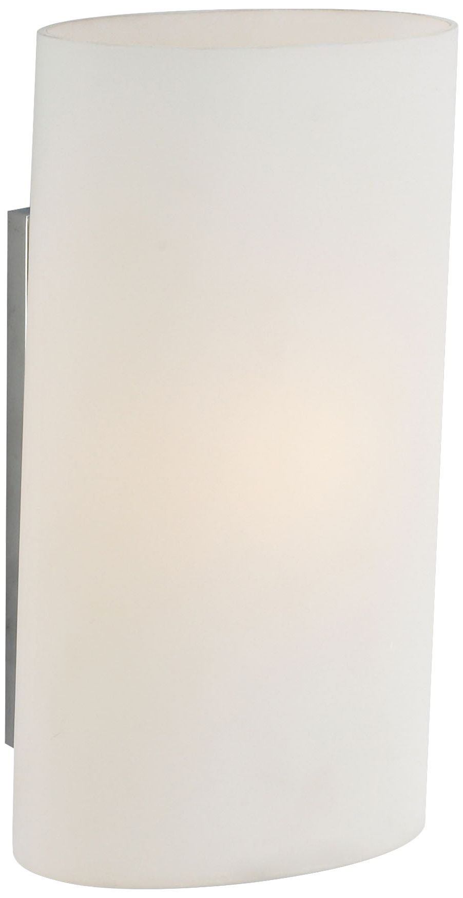Ovo 12" High Chrome and White Opal Glass Wall Sconce