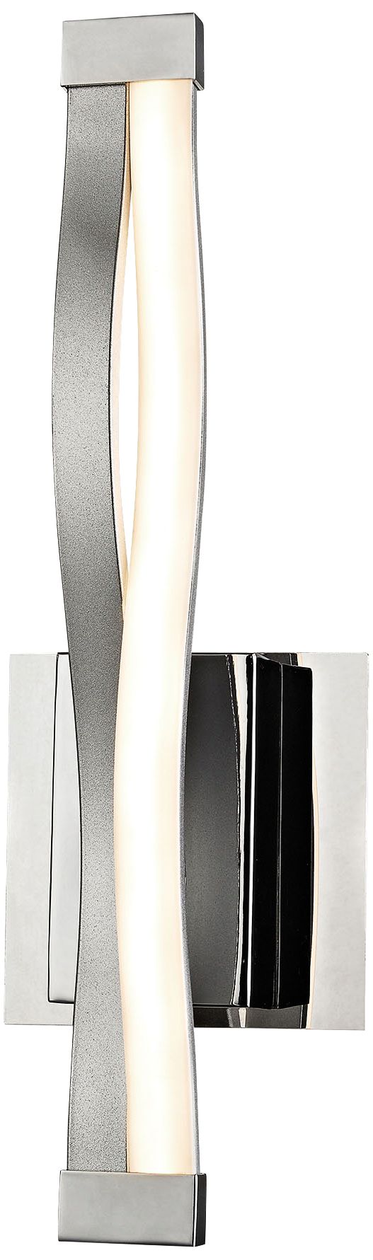 Twist 15" High Aluminum and Chrome LED Wall Sconce