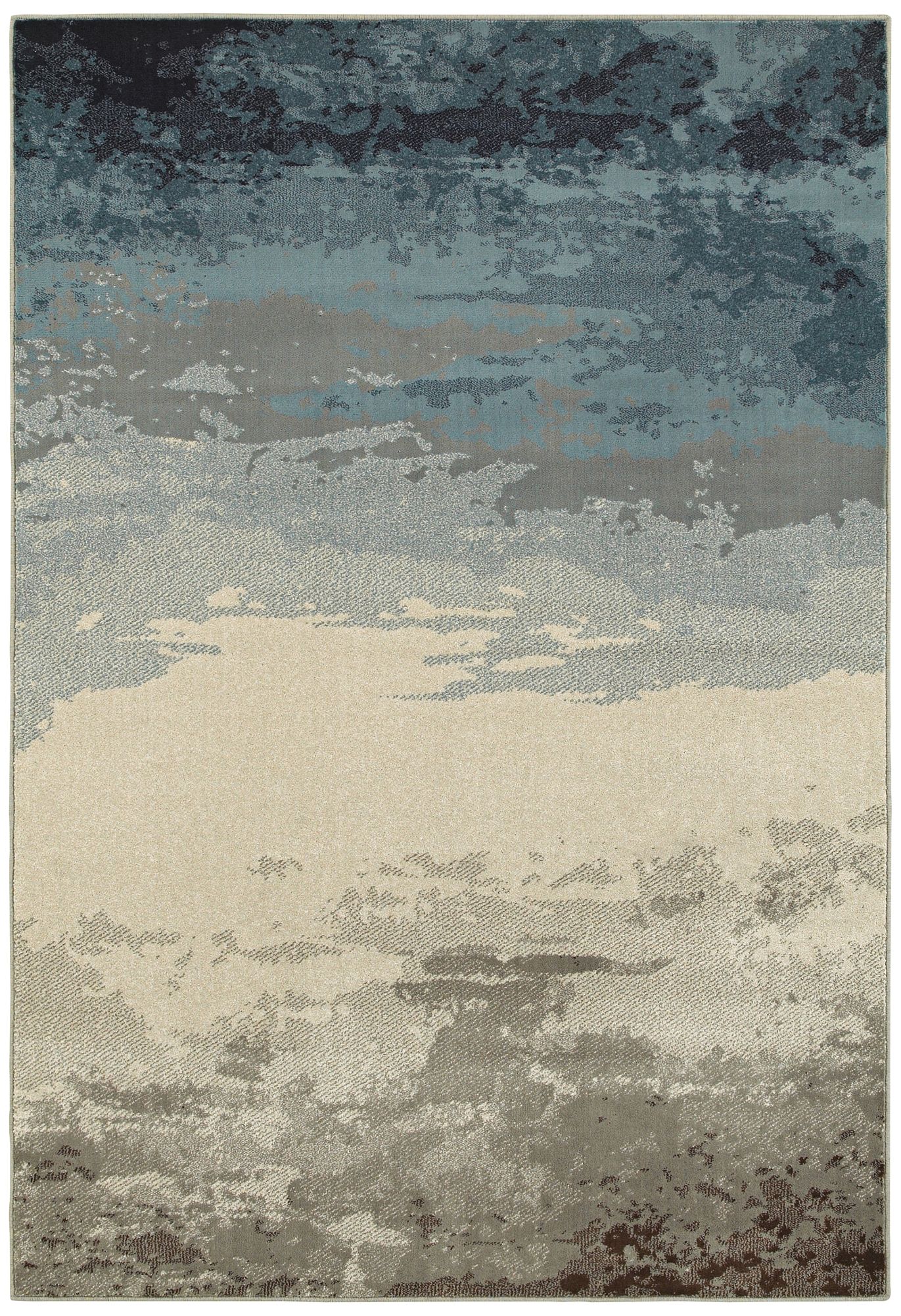 Linden 7803A Ombre Blue and Beige Area Rug 
