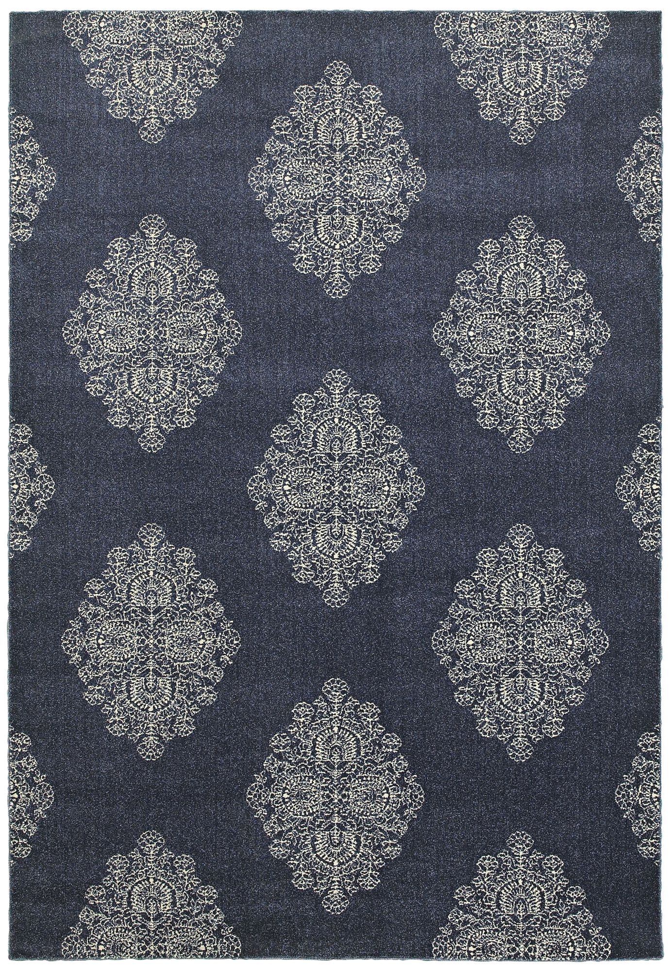 Pasha 5992K Blue and Ivory Area Rug 