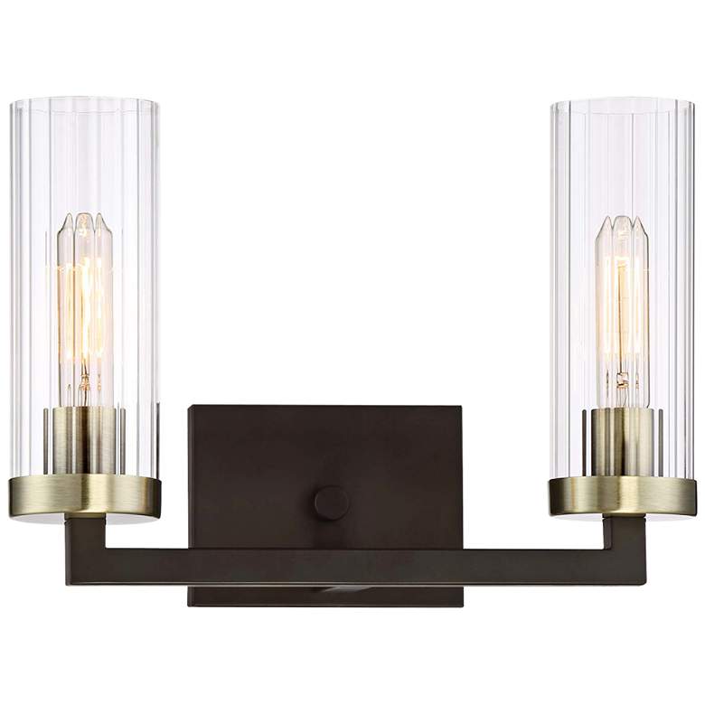 Ainsley Court 10&quot; High Kingston Bronze 2-Light Wall Sconce