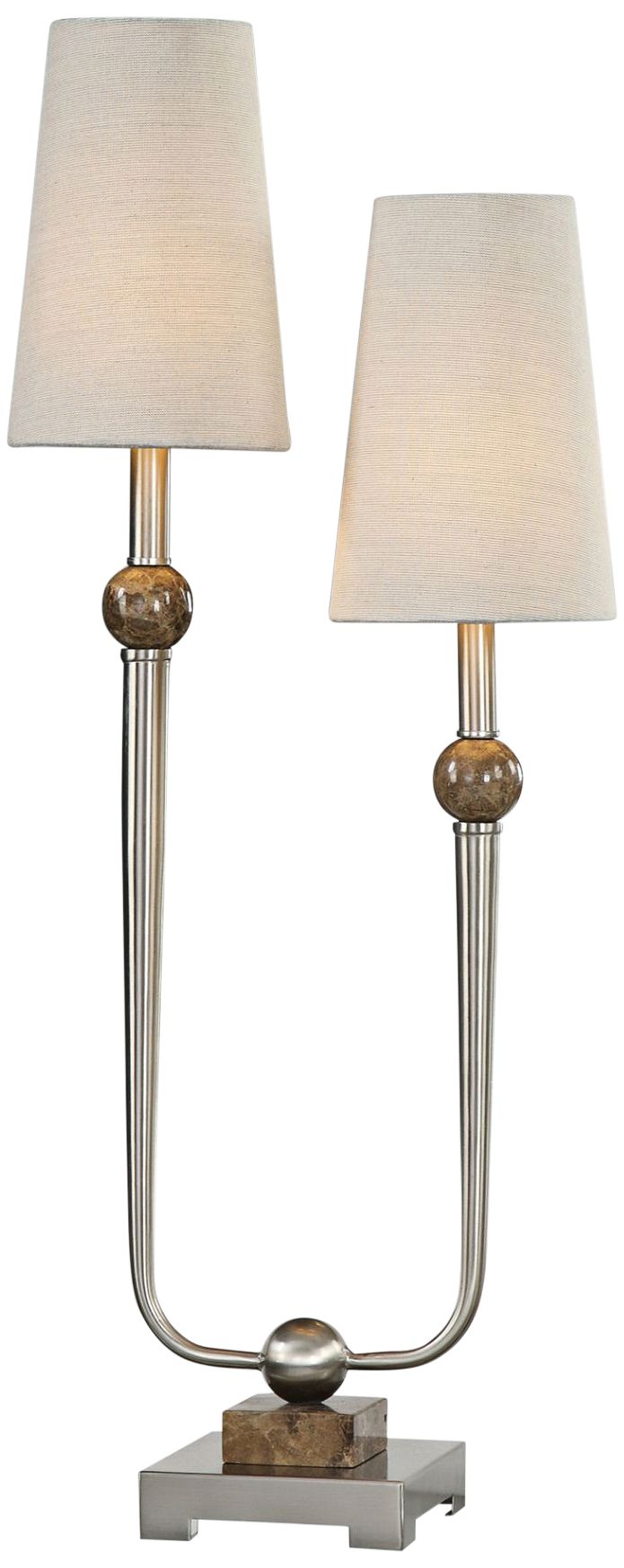 Uttermost Claret Brushed Nickel Buffet Table Lamp - #32N78 ...