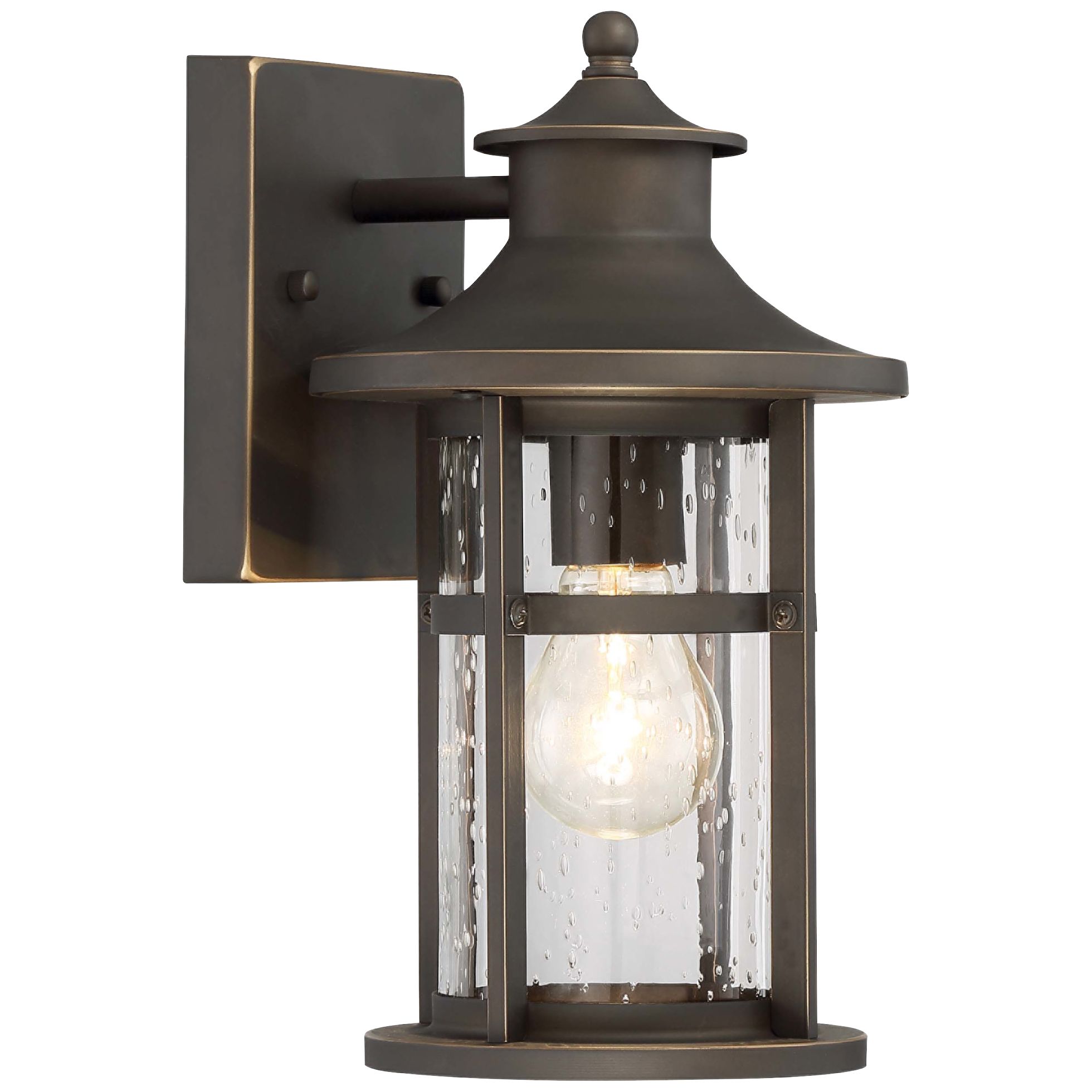 Highland Ridge 11 3/4"H Bronze and Gold Outdoor Wall Light
