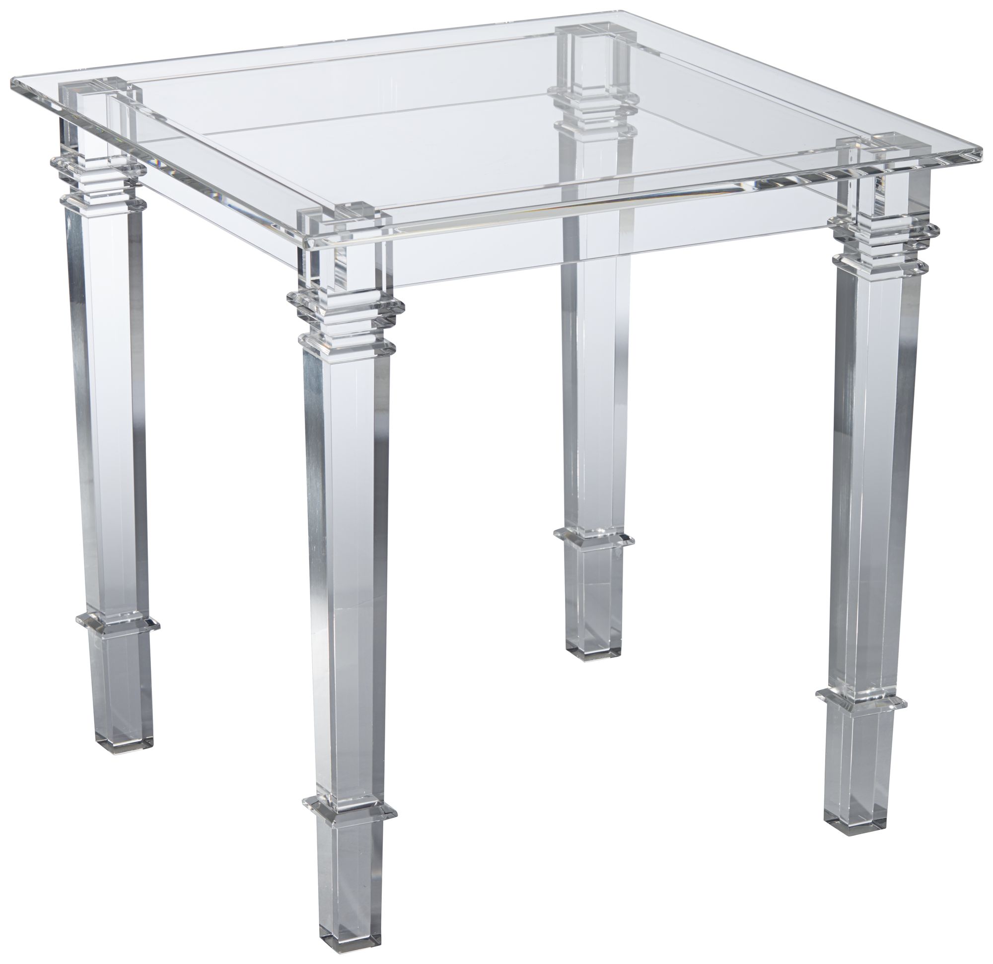 Tustin 21 1 2 Square Clear Lucite Acrylic End Table