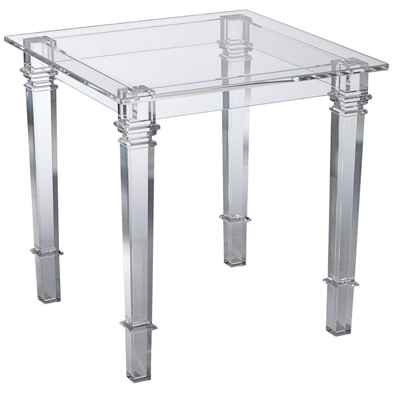 Tustin 21 1/2&quot; Square Clear Lucite Acrylic End Table