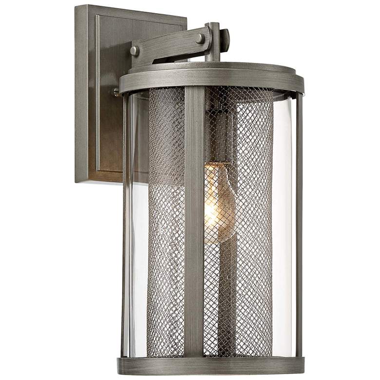 Radian 14 1/2&quot; High Brushed Nickel Outdoor Wall Light