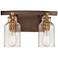 Morrow 9 1/4" High Bronze and Gold 2-Light Wall Sconce
