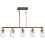 Morrow 38&quot; Wide Bronze and Gold Pendant Light