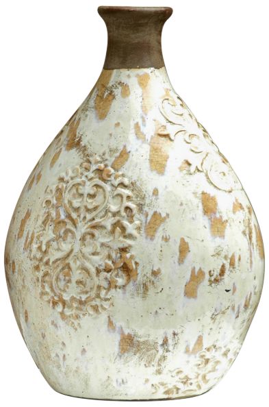 Jardine 16" High Clay and White Ceramic Vase