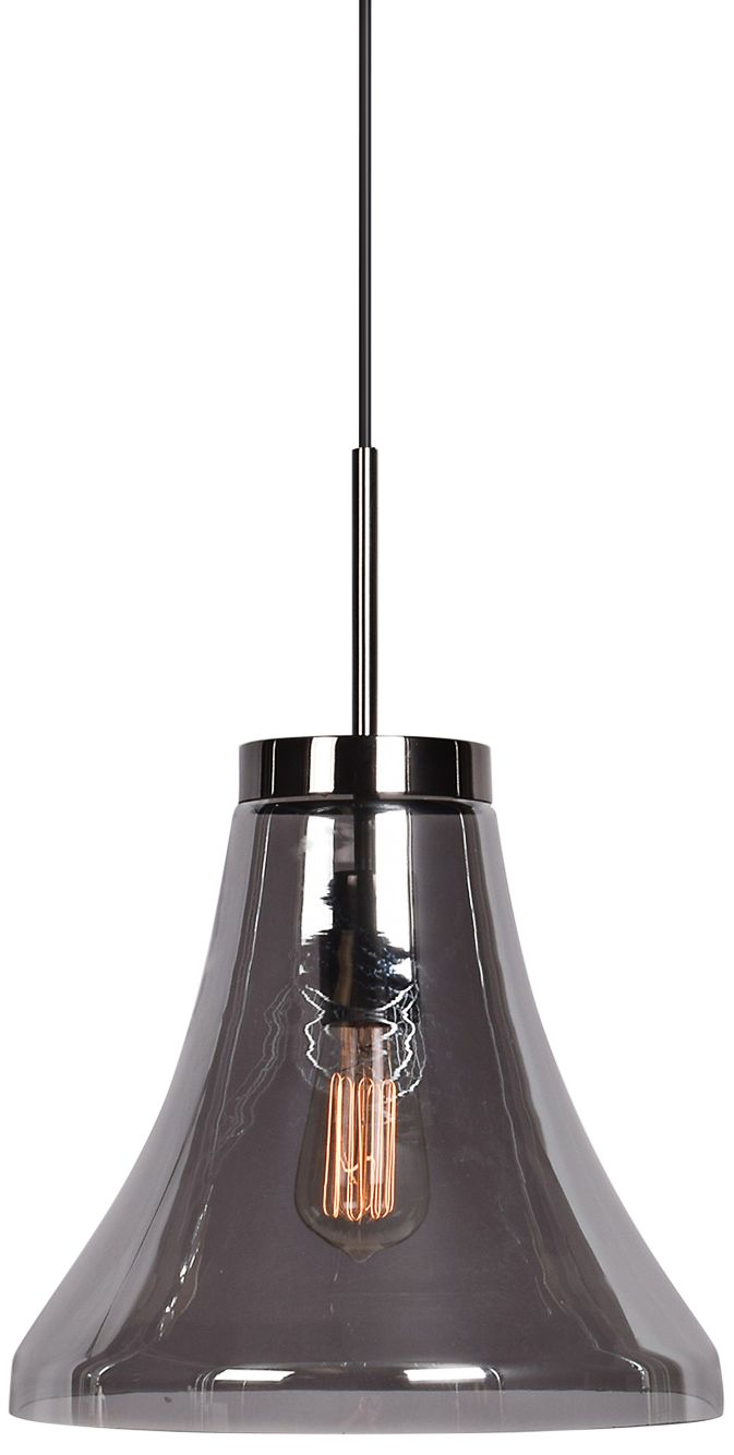 Simplicite 11 3/4" Wide Smoke Glass Bell Mini Pendant