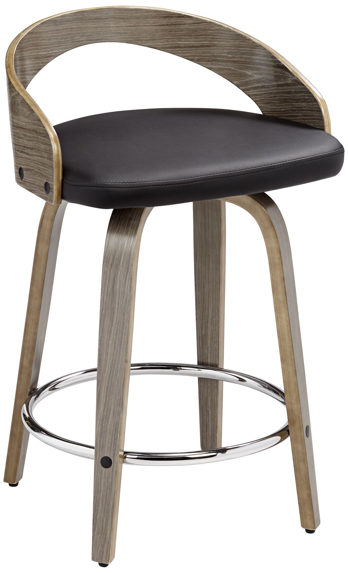 Gray Leather Counter Stools Images