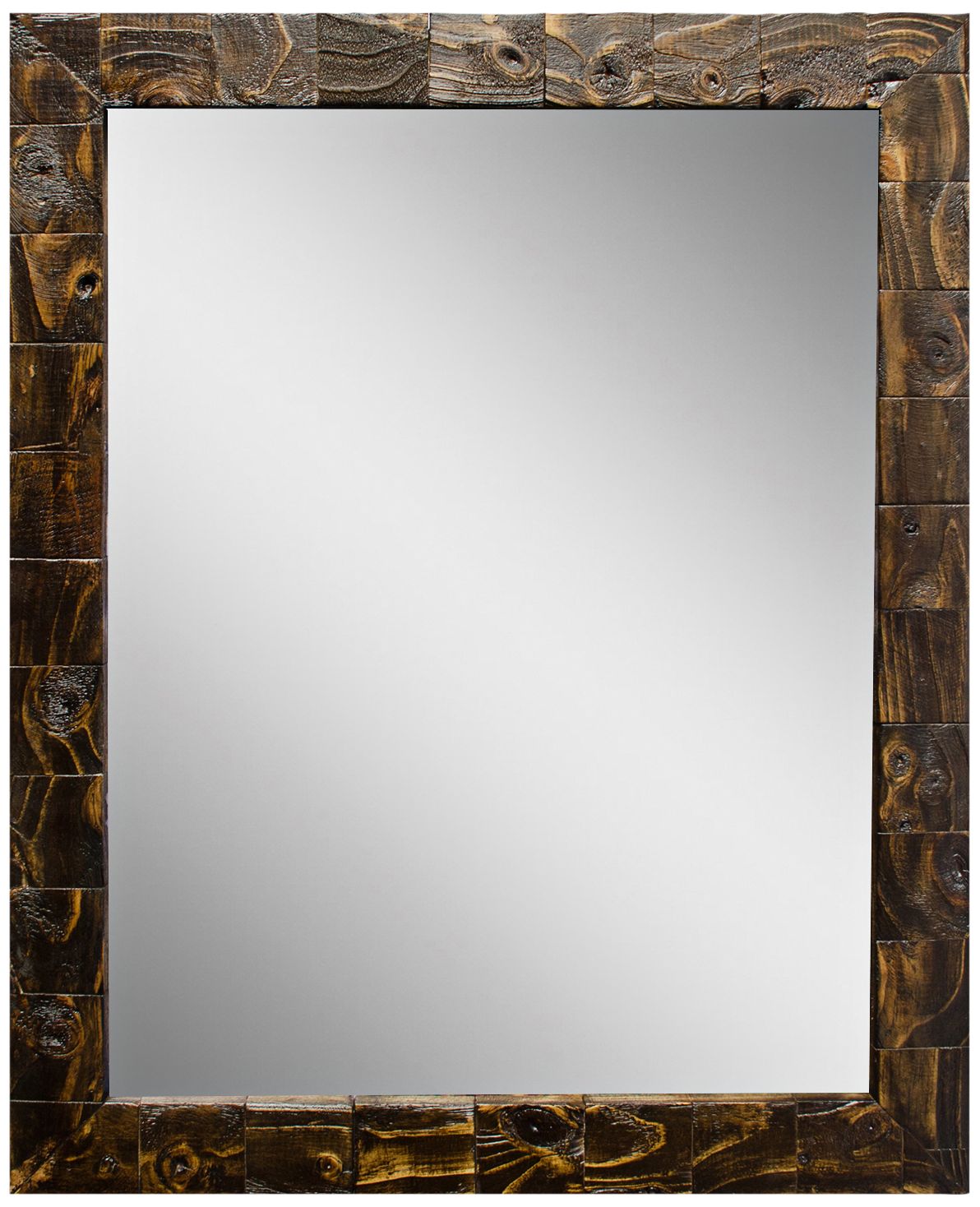 Granularity Espresso Wood 27 1/2" x 33 Wall Mirror