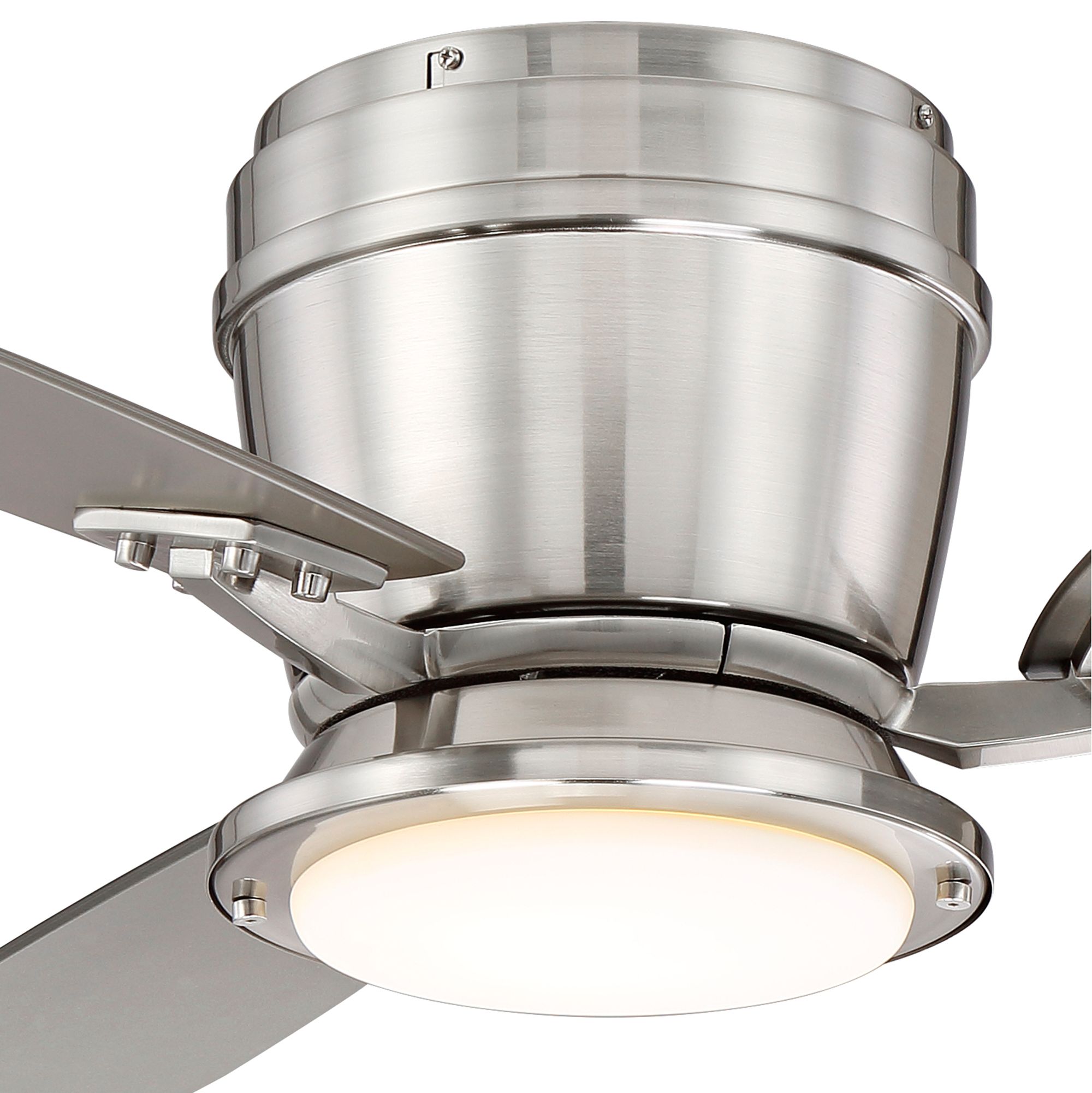 52" Modern Hugger Outdoor Ceiling Fan with Light LED ...