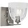 Besa Phantom 9"H Satin Nickel and Clear Glass Wall Sconce