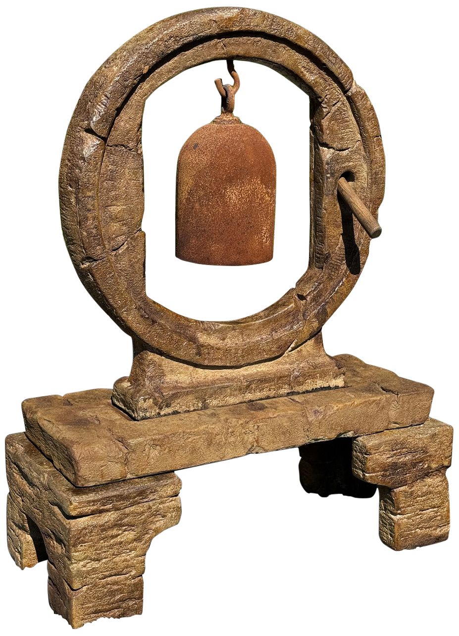 Cast Stone Circle 39 1/2" High Asian Garden Gong Accent