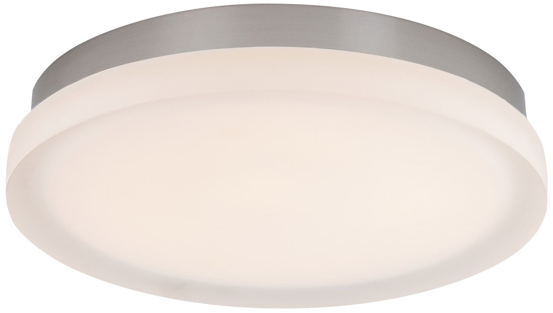 dweLED Slice 11" Wide Brushed Nickel Round LED Ceiling Light