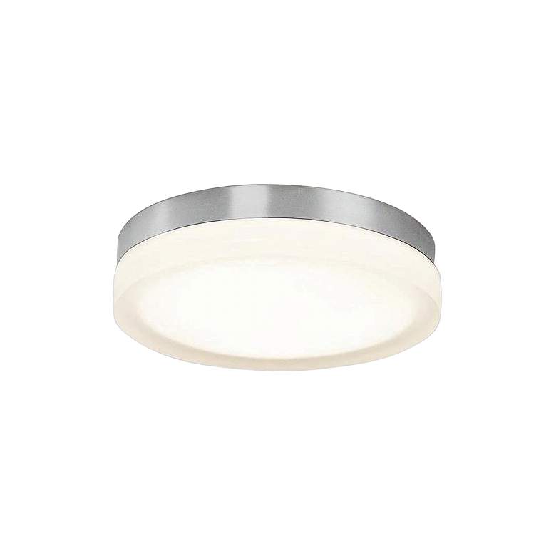 Image 1 dweLED Slice 11" Wide Brushed Nickel Round LED Ceiling Light