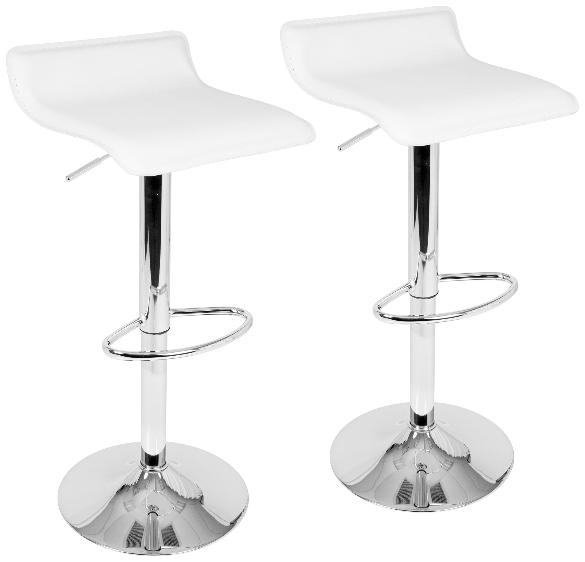 Ale White Adjustable Swivel Bar Stools Set of 2