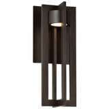 dweLED Chamber 16&quot; High Bronze LED Outdoor Wall Light