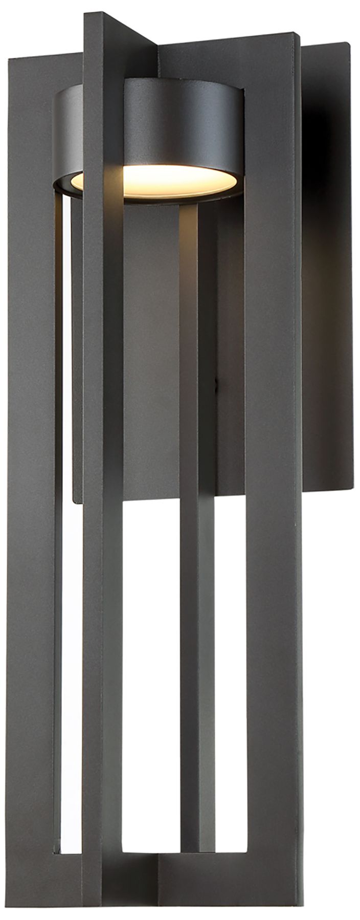 dweLED Chamber 20" High Bronze LED Outdoor Wall Light