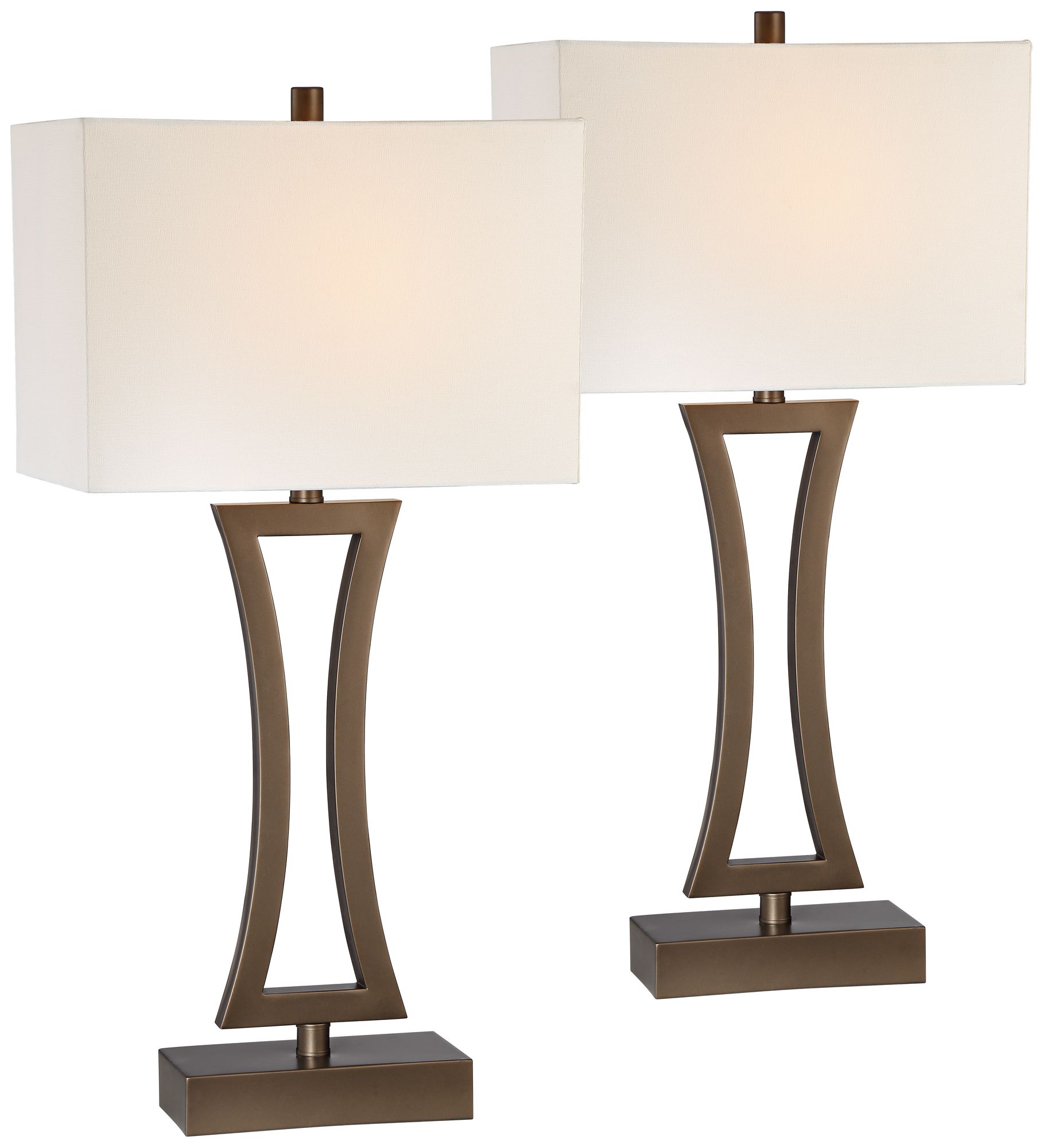 Roxie Bronze Metal Table Lamps Set of 2