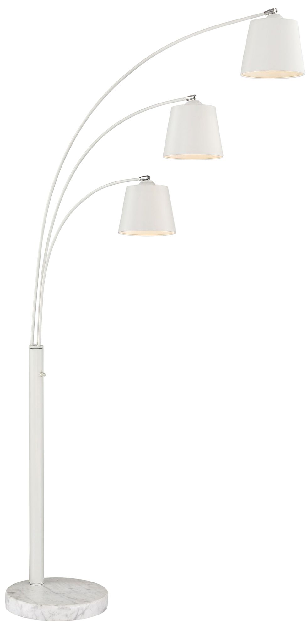 Lite Source Quana White 3-Light Arc Floor Lamp