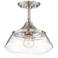 Farm House 10 1/2" Wide Brushed Nickel Ceiling Light