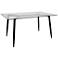 Clara 59"W Black and Clear Glass Rectangular Dining Table