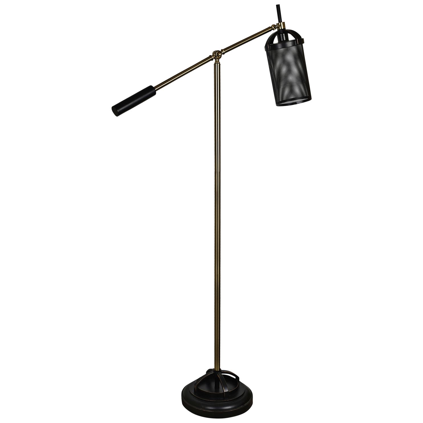 Crestview Collection Conrad Black Metal Floor Lamp