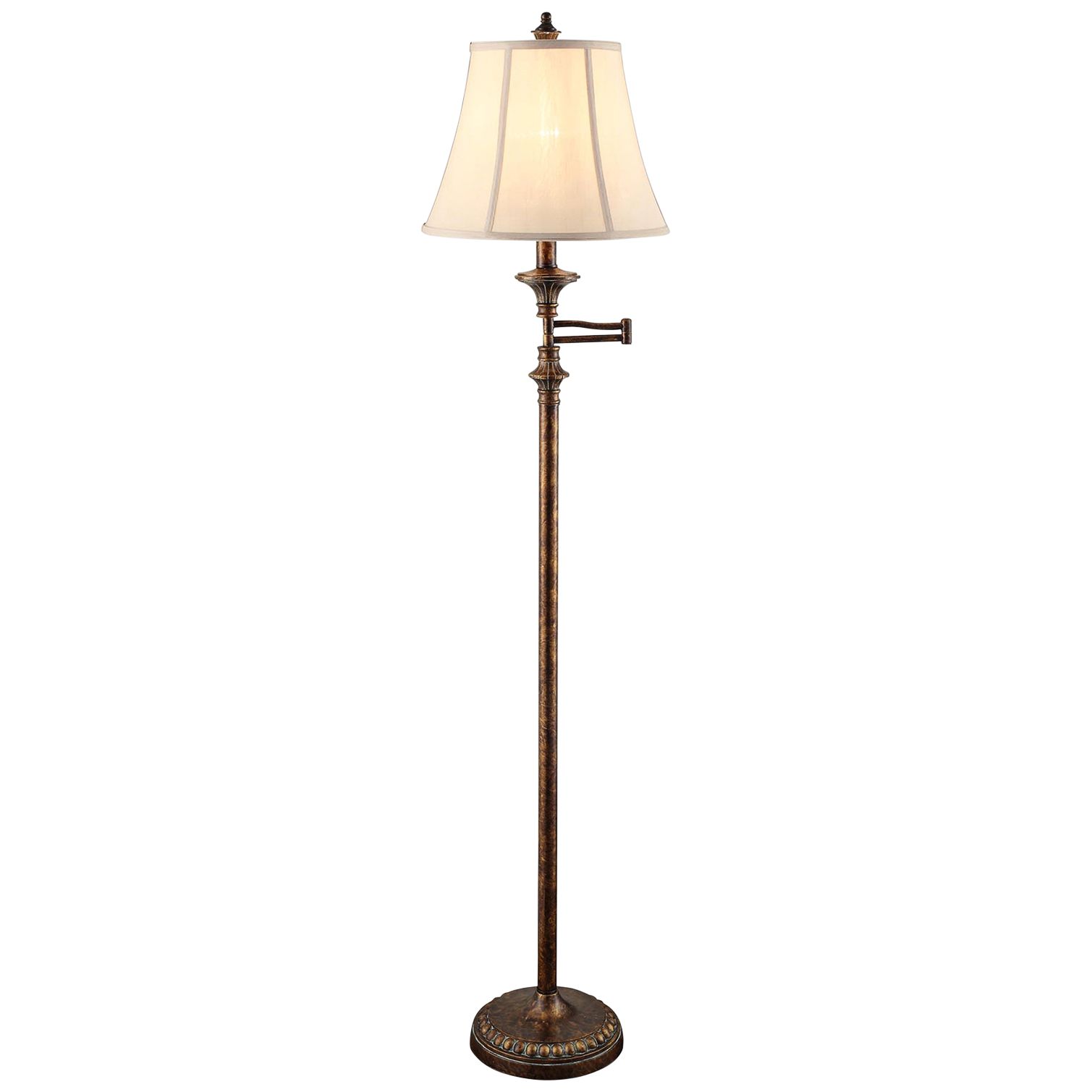 Crestview Collection Barton Bronze Swing Arm Floor Lamp