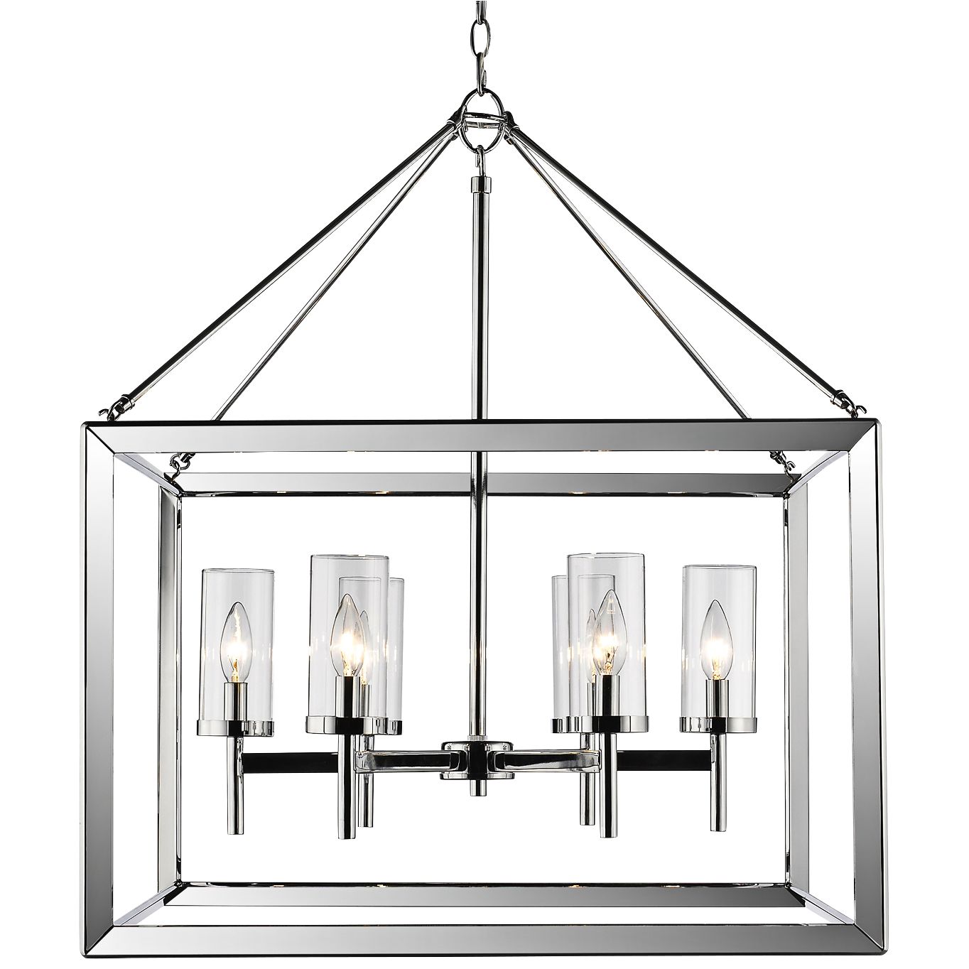 Smyth 26 3/4" Wide Chrome 6-Light Chandelier 