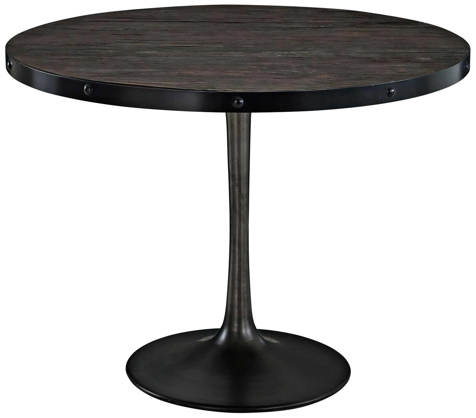 Drive 39 1/2" Wide Black Round Dining Table