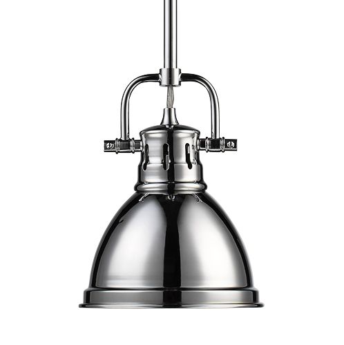 Duncan 6 1/2" Wide Chrome Mini Pendant