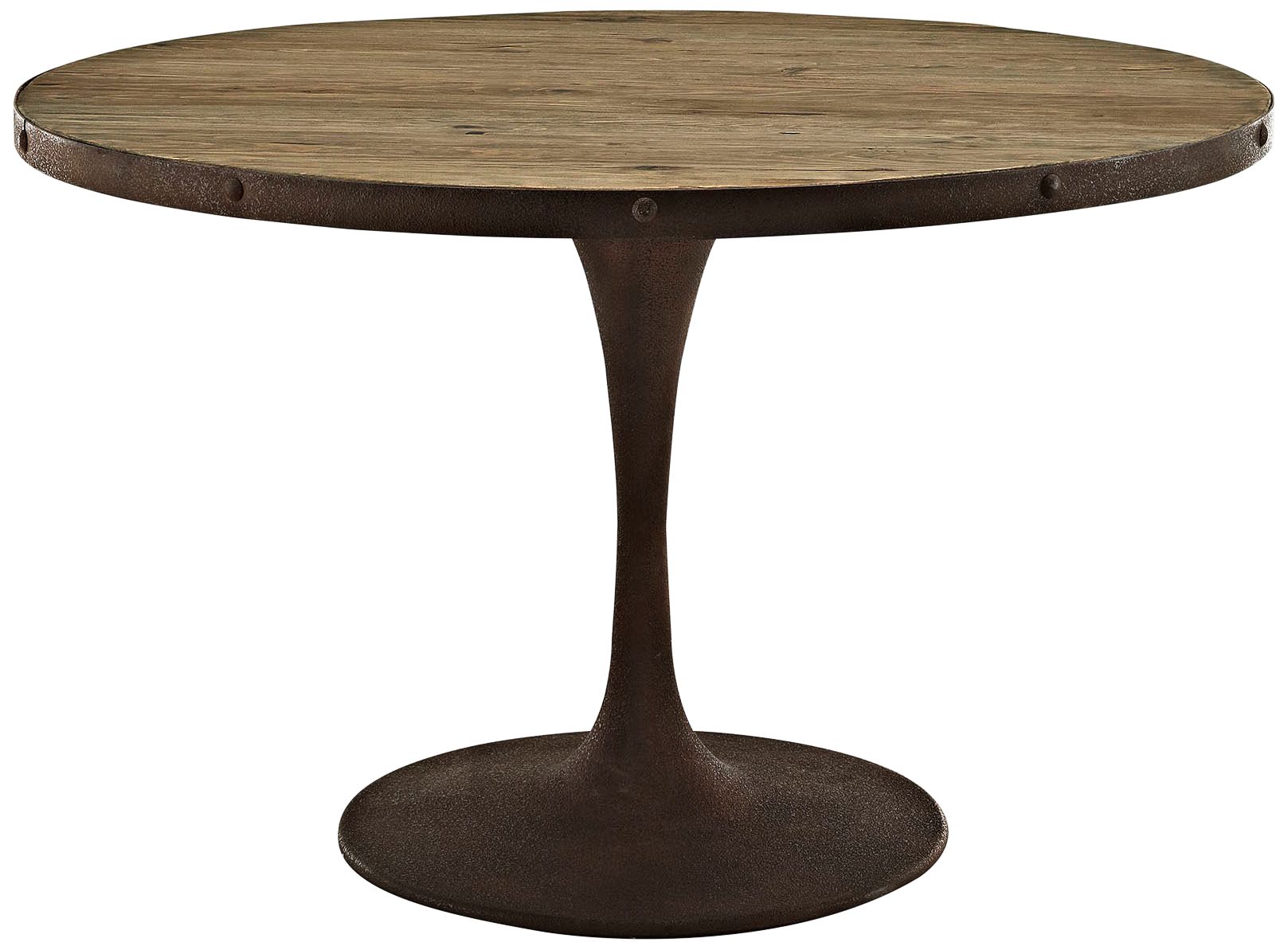 Drive 47" Wide Brown Medium Round Dining Table